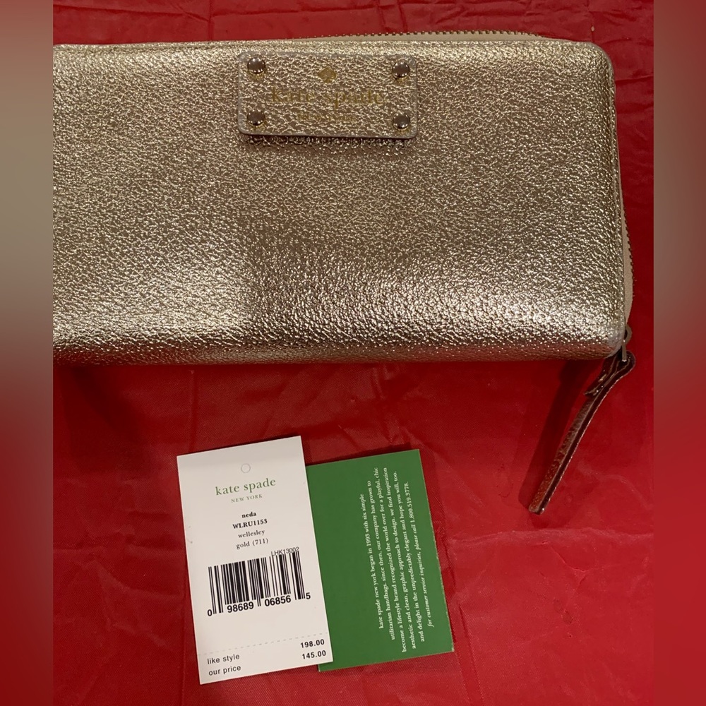 Kate Spade Gold Metallic Wallet.